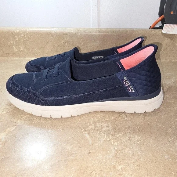 Skechers Shoes Womens Size 9 Blue Slip-ins On The Go Memory Foam Walking Casual - Picture 5 of 9